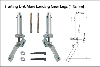 Phoenix Trailing Link Main Landing Gear Legs (115mm)